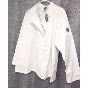 Chef Revival Chef Coat‎ Mens L White Double Breasted Crew Jacket